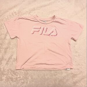 Fila shirt 7/8 size  color light pink